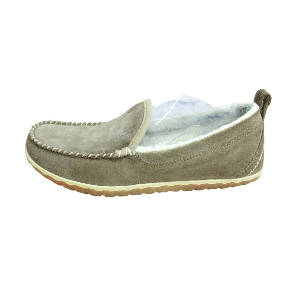 LL Bean Mountain Slippers Moccasin Suede Dark Cement Size 10 M